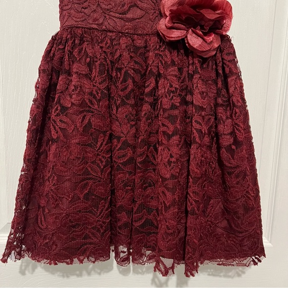 ❄️ Pink & Violet - Girls Lace Dress - Picture 3 of 7